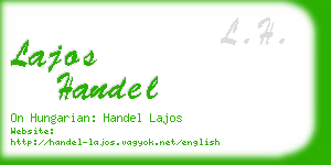 lajos handel business card